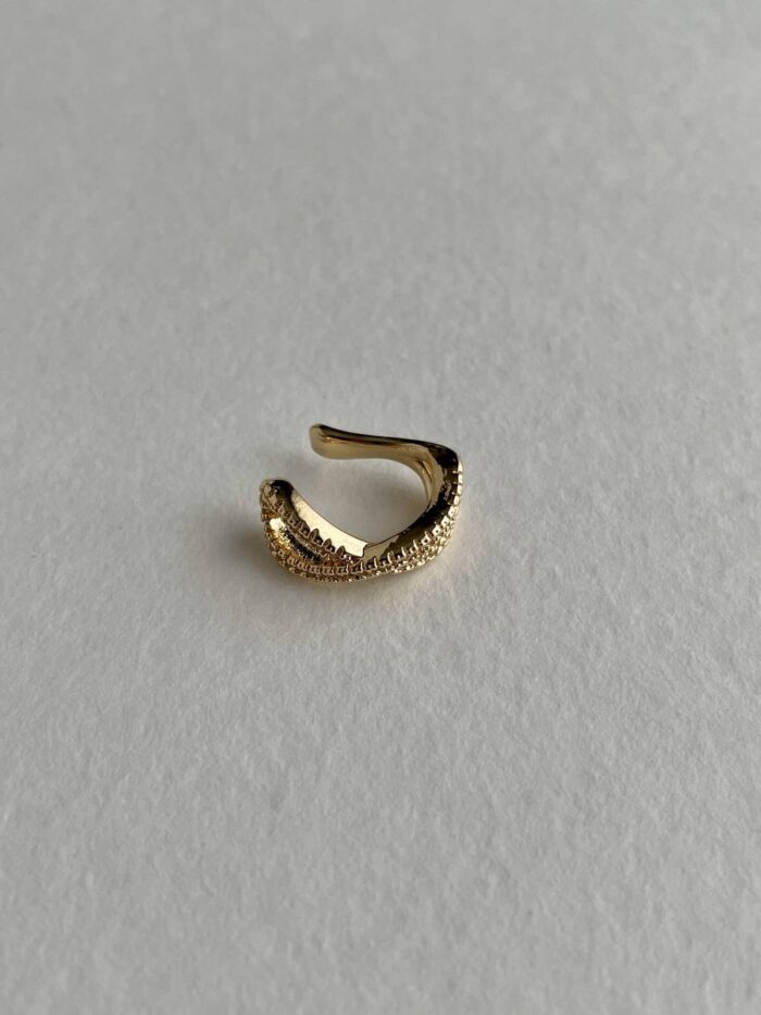 Özel Seri Zirkon Taşlı Gold Earcuff