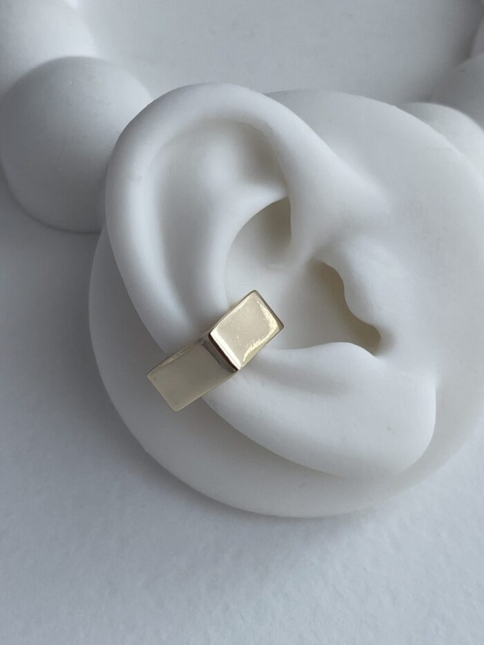 Özel Seri Kare Tasarım Gold Earcuff