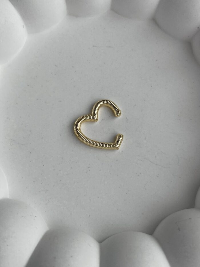 Özel Seri Kalp Tasarım Gold Earcuff