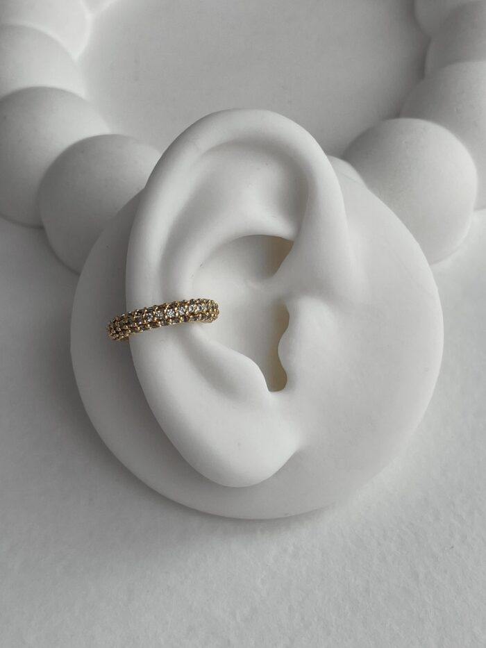 Özel Seri Zirkon Taşlı Gold Halka Earcuff