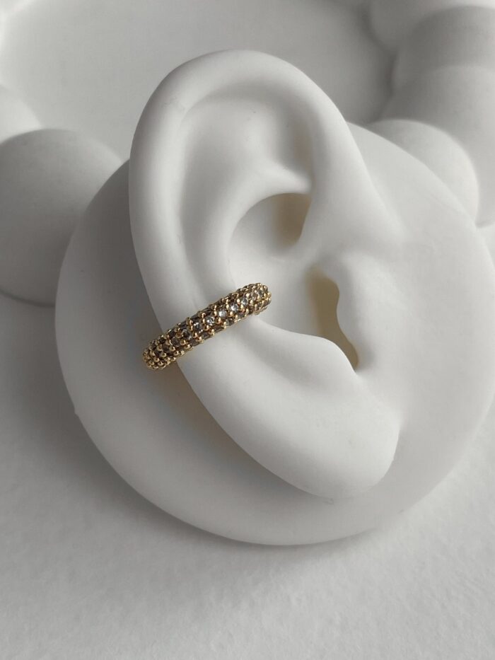 Özel Seri Zirkon Taşlı Gold Halka Earcuff