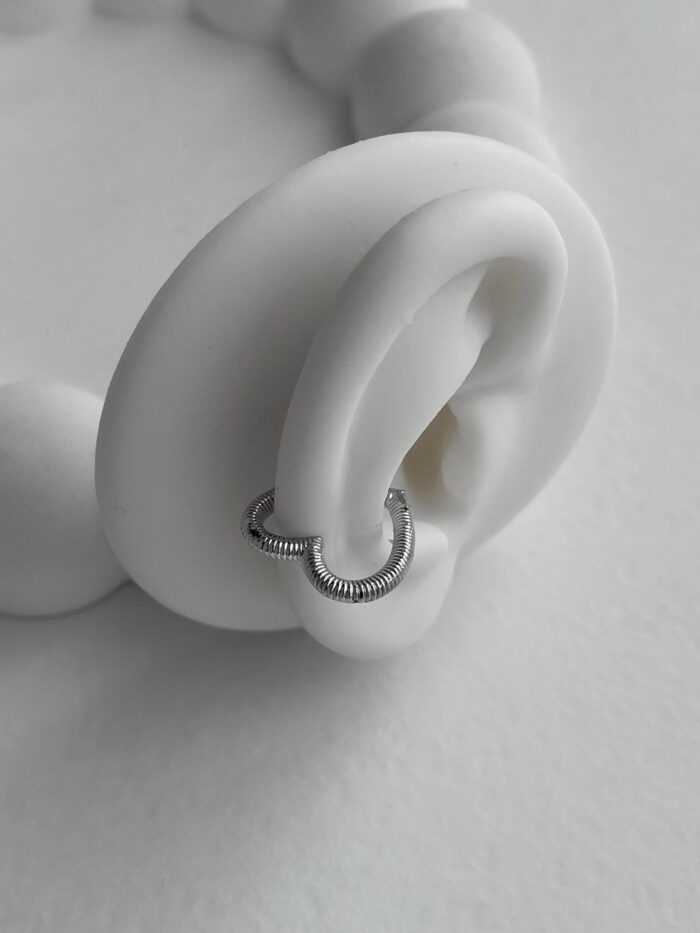 Özel Seri Kalp Tasarım Gümüş Earcuff