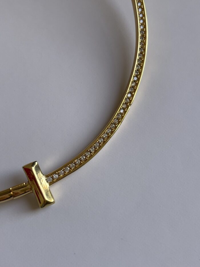 Özel Seri Zirkon Taşlı Marka Muadili Gold Choker Kolye