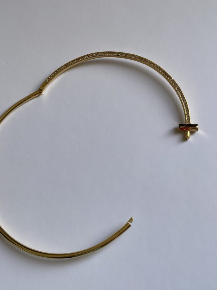 Özel Seri Zirkon Taşlı Marka Muadili Gold Choker Kolye