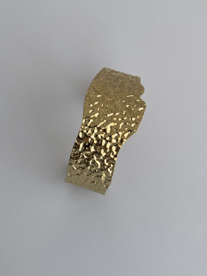 Özel Seri Asimetrik Plaka Tasarım Gold Kelepçe Bileklik