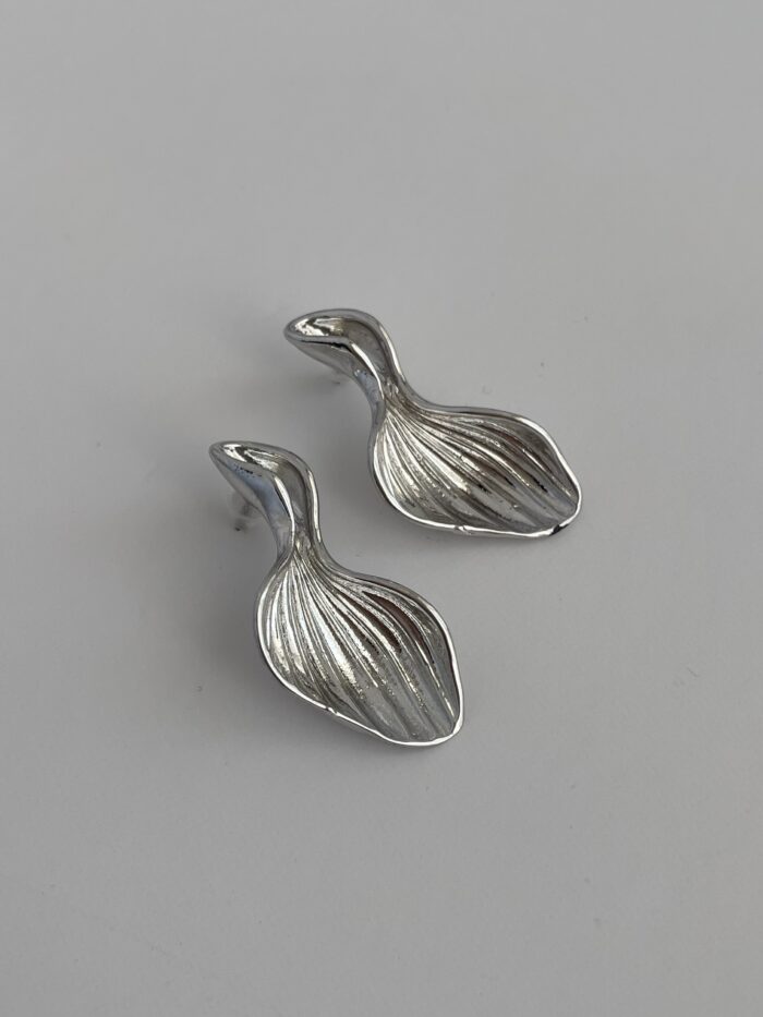 Özel Seri Deniz Kabuğu Tasarım Gümüş Küpe