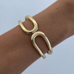 Özel Seri Geometrik Desen Gold Kelepçe Bileklik