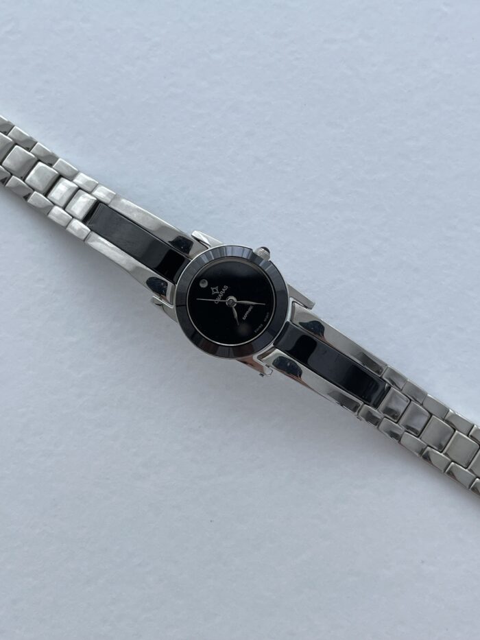 Çelik Vintage Siyah Gümüş Saat