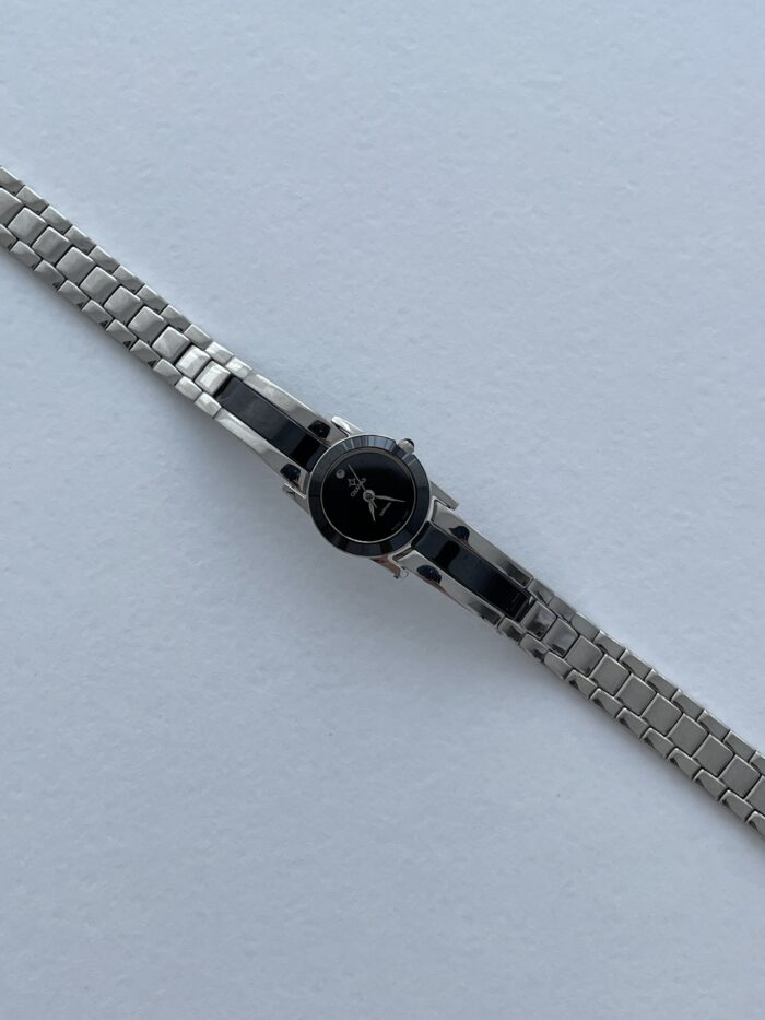 Çelik Vintage Siyah Gümüş Saat