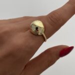 Özel Seri Geometrik Desen Ayarlanabilir Gold Yüzük