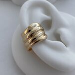 Özel Seri Geometrik Desen Gold Earcuff