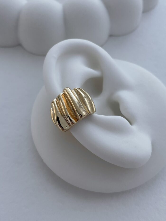 Özel Seri Tırtık Model Gold Earcuff