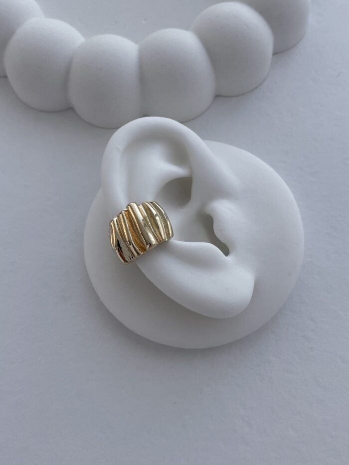 Özel Seri Tırtık Model Gold Earcuff