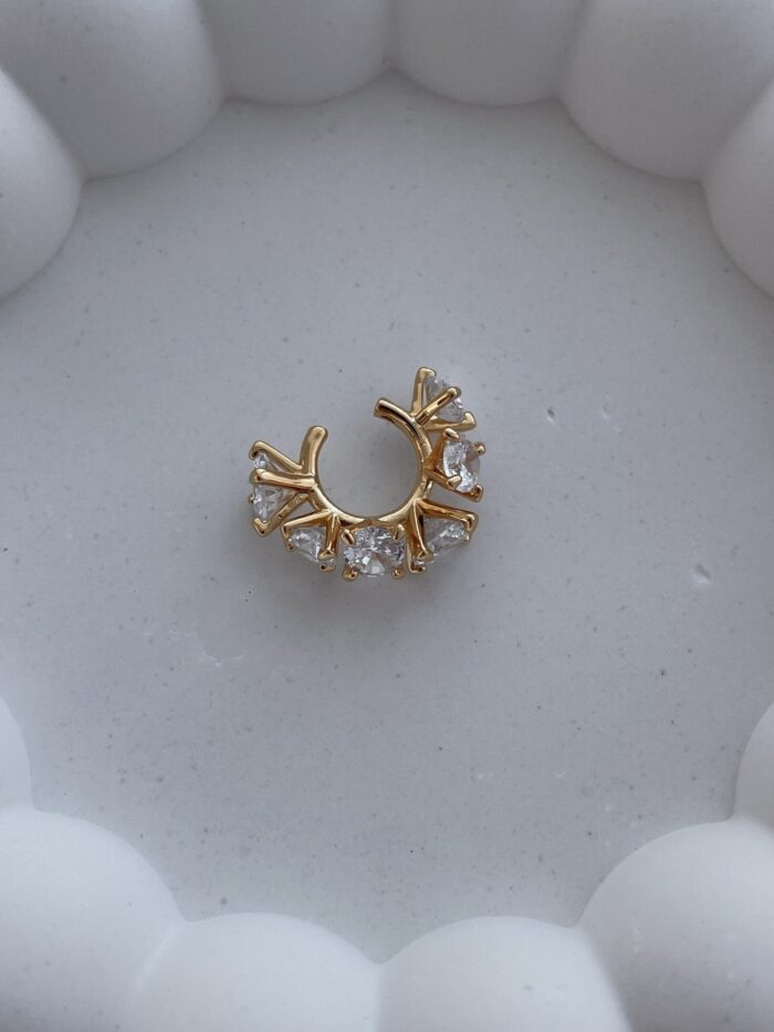 Özel Seri Zirkon Taşlı Gold Earcuff