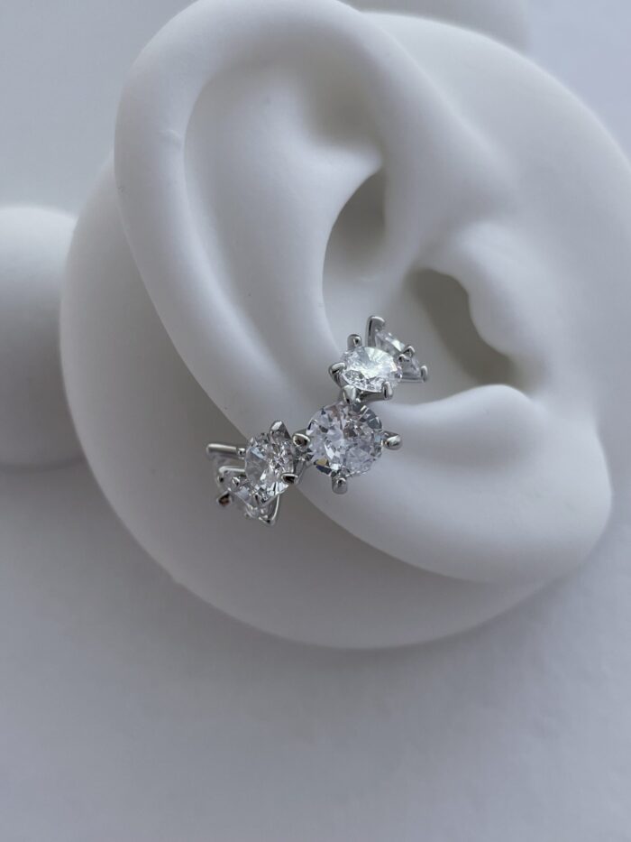 Özel Seri Zirkon Taşlı Gümüş Earcuff