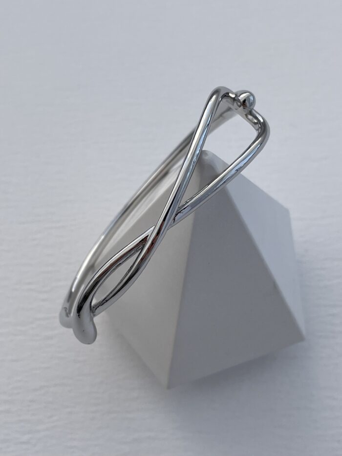 Özel Seri Geometrik Tasarım Gümüş Kelepçe Bileklik