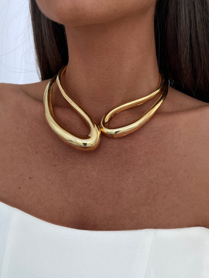 Özel Seri ZR Model Gold Choker Kolye