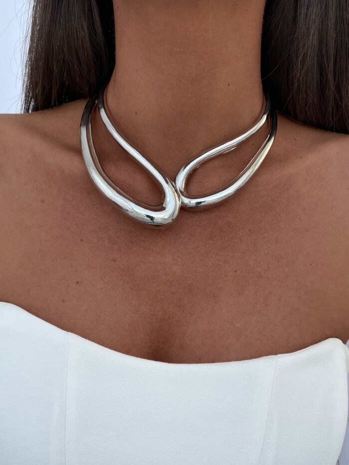 Özel Seri ZR Model Gümüş Choker Kolye