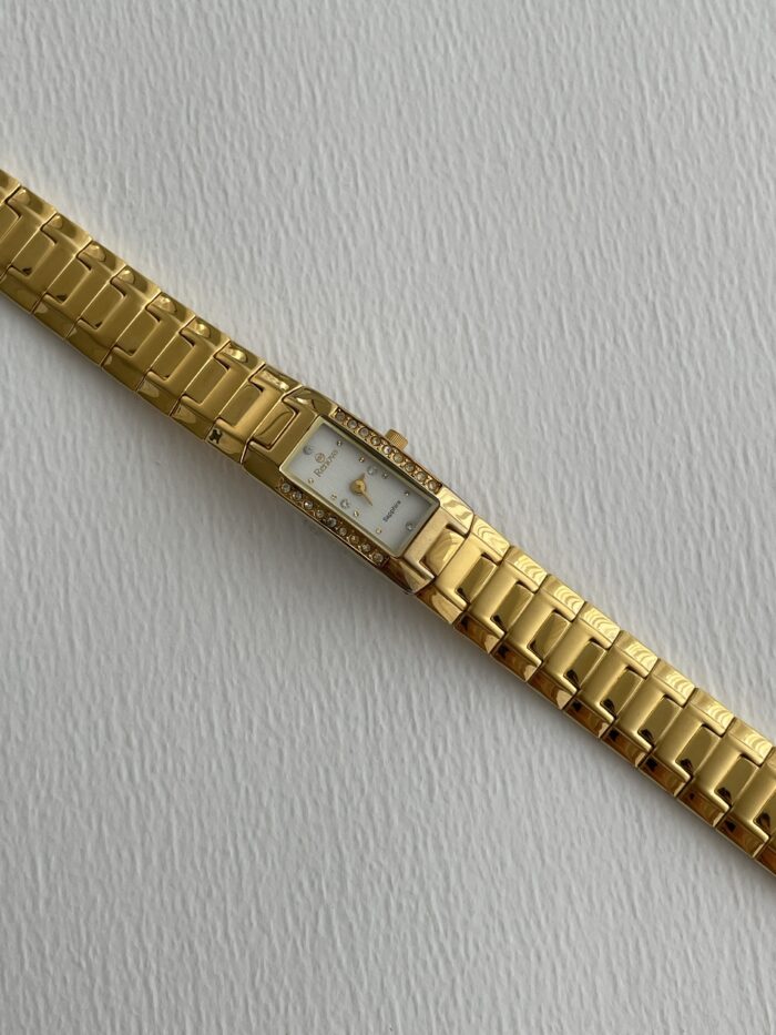 Çelik Zirkon Taşlı Vintage Gold Saat