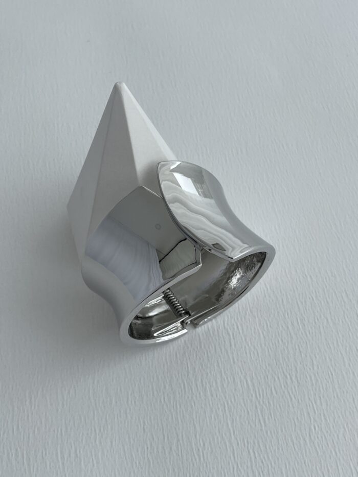 Özel Seri Geometrik Desen Gümüş Kelepçe Bileklik