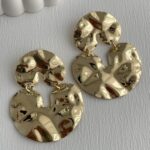 Özel Seri Soyut Tasarım Büyük Boy Gold Küpe