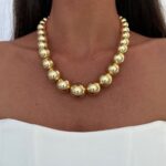 Özel Seri Gold Büyük Küçük Top Kolye