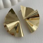 Özel Seri Soyut Tasarım Gold Küpe