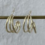 Özel Seri Üçlü Gold Küçük Halka Küpe