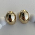 Özel Seri Oval Tasarım Vintage Gold Küpe