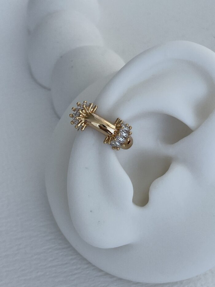 Özel Seri Baget Taşlı Gold Marka Earcuff