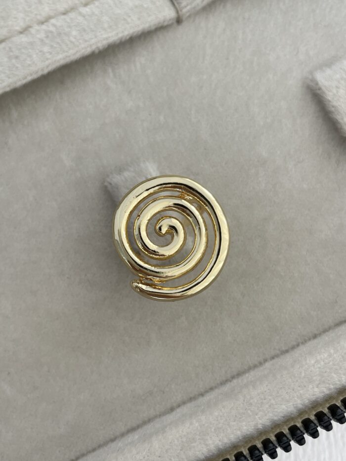 Özel Seri Spiral Desen Gold Ayarlanabilir Yüzük