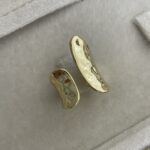 Özel Seri Desenli Asimetrik Kıvrım Ayarlanabilir Gold Yüzük