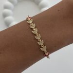 Özel Seri Başak Tasarım Uğur Böceği Detay Gold Shiny Bileklik