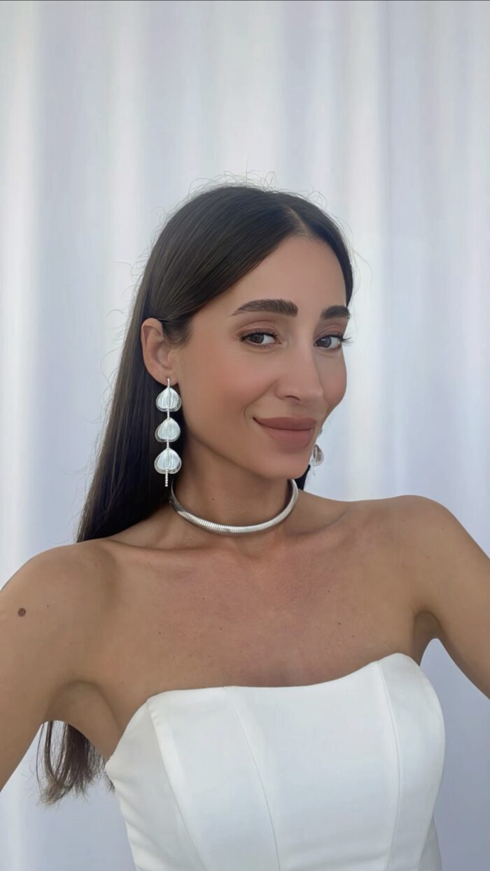 Özel Seri Tırtıklı Marka Model Gümüş Choker Kolye