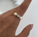 Özel Seri Zirkon Taşlı Marka Model Ayarlanabilir Serenay Gold Yüzük