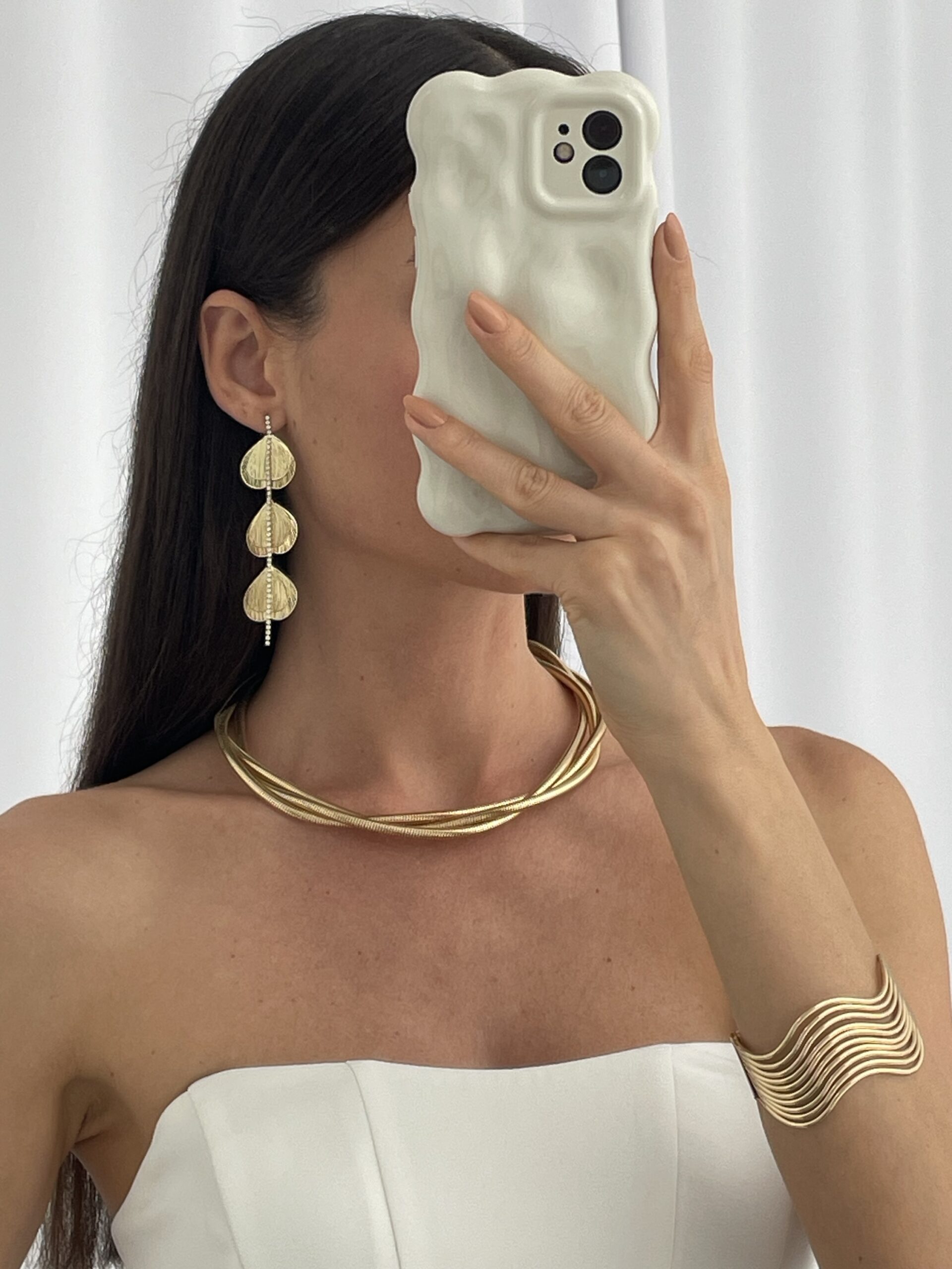 img_5416-3 Özel Seri Zirkon Taşlı Marka Model Gold Sallantılı Küpe