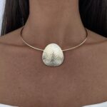Özel Seri Horus Geometrik Tasarım Desenli Gold Choker Kolye