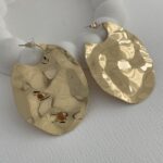 Özel Seri Soyut Tasarım Maksi Boy Gold Küpe