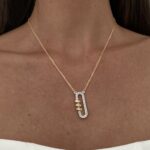 Özel Seri Marka Model Gold & Gümüş  Sarmal Kolye