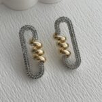 Özel Seri Marka Model Gold & Gümüş  Sarmal Küpe