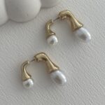 Özel Seri Gold İkili İnci Küpe