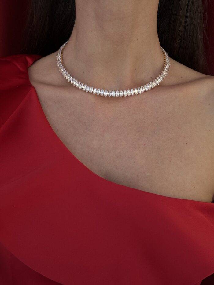 NS-Damla Taş Model Gold Choker Kolye