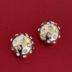 NS-Zİrkon Taşlı Top Gold Küpe