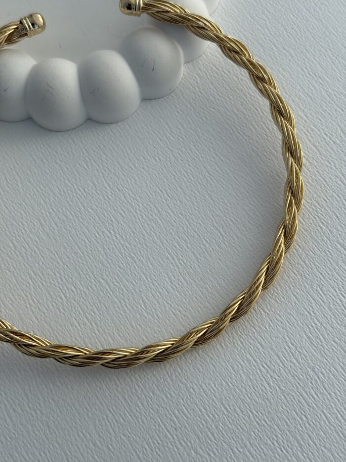 Özel Seri Burgu Tasarım Gold Choker Kolye