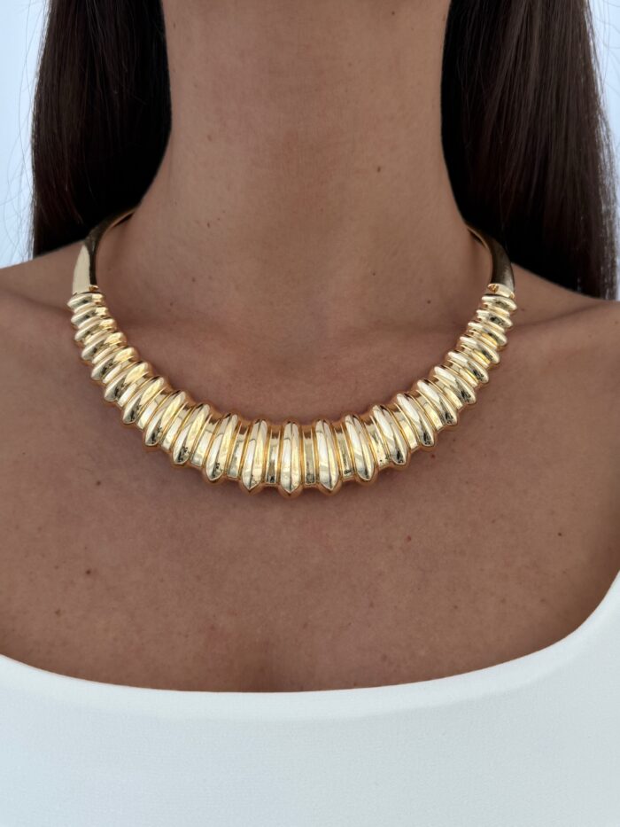 Özel Seri Tırtık Model ZR Gold Choker Kolye