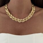 Özel Seri Üçlü İtalyan Zincir Örgü Tasarım Gold Kolye
