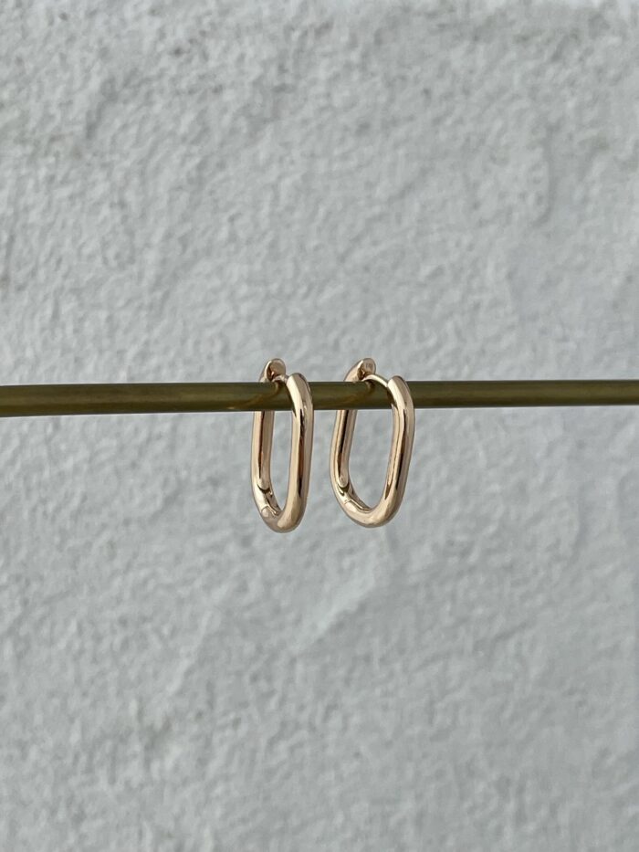XUPING Oval Dikdörtgen Tasarım Gold Küpe