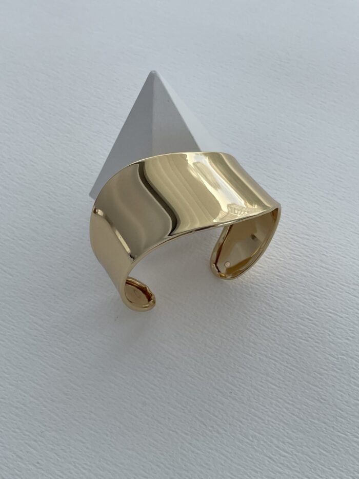 Özel Seri Kıvrım Detay Gold Sıkıştırılabilir Bileklik