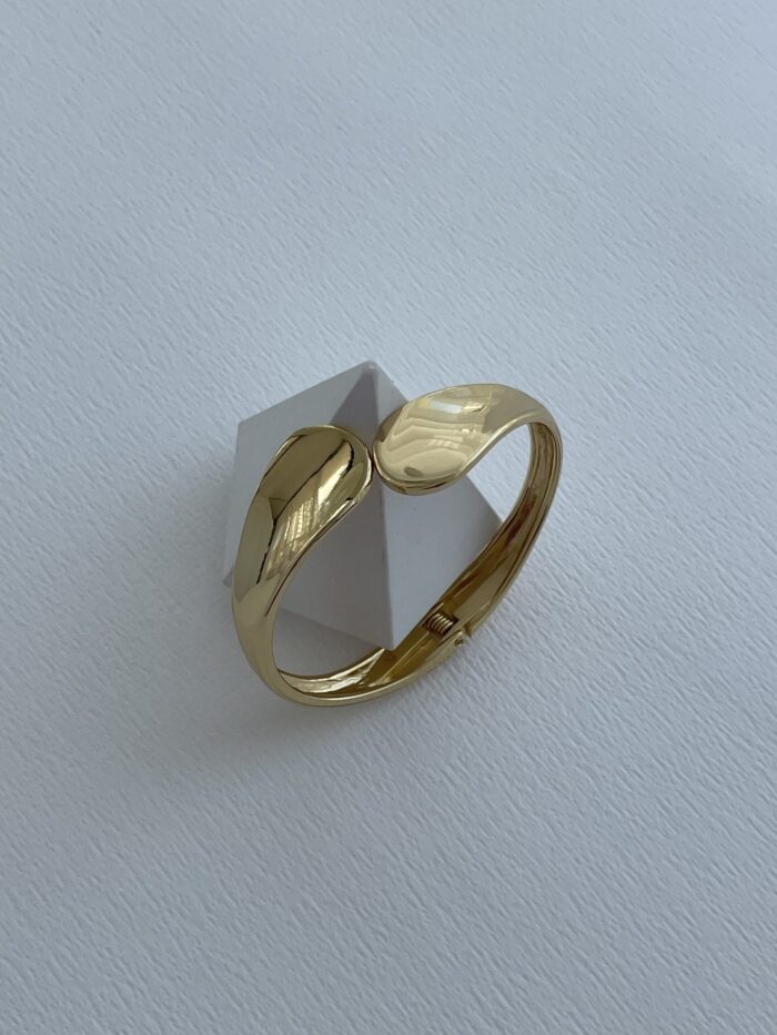 Özel Seri Damla Tasarım Gold Kelepçe Bileklik