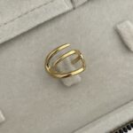 Özel Seri Pinterest Model Gold Ayarlanabilir Yüzük